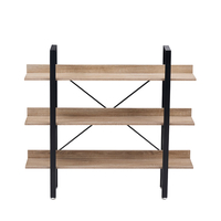 HORIZON BOOKCASE 3SHELVES CHIPBOARD WITH MELAMINE SONOMA BLACK 120x28xH106cm E1 PRC