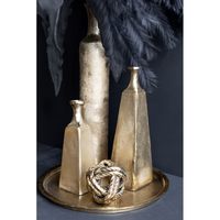 GLORY VASE ALUMINIUM GOLD D10xH30cm IN