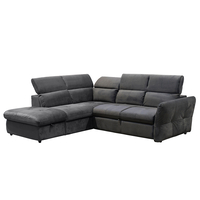 MONSERAT SOFA BED CORNER LEFT EASY CLEAN FABRIC ANTHRACITE E1 EU