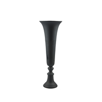 FLORES VASE ALUMINIUM BLACK 19x19xH55cm IN