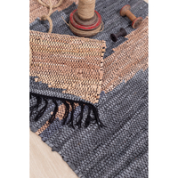 FUME CARPET LEATHER GREY BEIGE 70x150cm IN