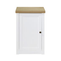 VILLAGE NIGHTSTAND MELAMINE WHITE NATURAL E1 PRC