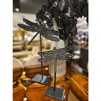 LIBELLULA DECO INSECT ALUMINIUM BLACK 21x18xH34cm