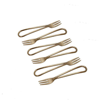 MATT FORK STEEL GOLD 13x2xH1cm IN