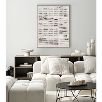 ELYSIAN PAINTING DECORATIVE 90x120x5 CANVAS WHITE BEIGE BROWN GREY WOOD NATURAL