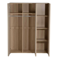 CAPPUCCINO WARDROBE 3DOORS CHIPBOARD WITH MELAMINE CARTA LATTE SONOMA 140x52x180 E1 PRC