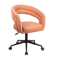 LA LUNA CHAIR DESK FABRIC TERRACOTTA METAL METAL 5