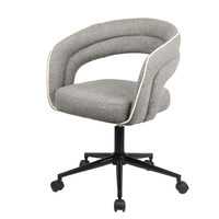 LA LUNA CHAIR DESK FABRIC GREY METAL METAL 59x56,5