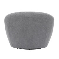 OVO ARMCHAIR SWIVEL FABRIC GREY METAL E1 PRC