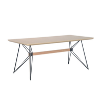 RIGOTE TABLE MDF WITH PAPER VENEER SONOMA METAL BLACK E1 PRC