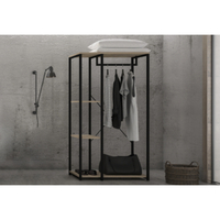 MODE WARDROBE CHIPBOARD WITH MELAMINE SONOMA METAL BLACK 90x40xH167cm E1 PRC