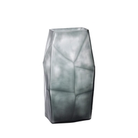 ROCHE GREY VASE GLASS GREY 17x12,5xH31cm PRC