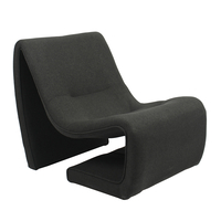 FLOW ARMCHAIR FABRIC GREY DARK METAL E1 PRC
