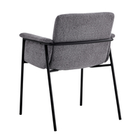 JAPO CHAIR FABRIC GREY METAL BLACK E1 PRC