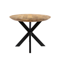 SKORPIO TABLE WOOD MANGO WALNUT METAL BLACK IN
