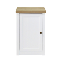 COTTAGE NIGHTSTAND MELAMINE WHITE NATURAL E1 PRC