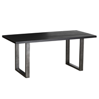 MASAI 220 TABLE WOOD MANGO BLACK METAL IN