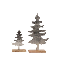 XMAS AVERY TREE ALUMINIUM WOOD MANGO SILVER NATURA