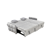 CROSSOVER SOFA BED REVERSABLE CORNER FABRIC GREY LIGHT E1 PRC