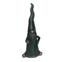 NISSE DECO GNOME POLYRESIN BLACK GOLD 21x15xH57cm