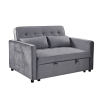 SOLUTION SOFA BED 2SEAT FABRIC GREY E1 PRC