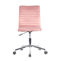 PEPPA CHAIR DESK FABRIC DUSTY PINK METAL 44x56,5xH92cm E1 PRC