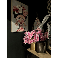 MY ROMANTIC GIRL A PAINTING CANVAS MULTICOLOR WOOD
