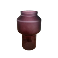 ZEME VASE GLASS BORDEAUX D15xH24cm PRC