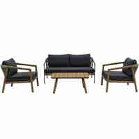 MADERA LOUNGE SET 1+2+1 ALUMINIUM NATURAL GREY PRC