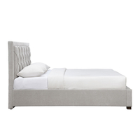 NOBLE BED (FOR MATTRESS 160x200cm) FABRIC GREY LIGHT E1 MY