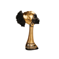 ABENI 2 DECO FIGURE POLYRESIN BLACK GOLD 19,3x7,3x