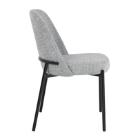 LUJO CHAIR FABRIC GREY LIGHT METAL BLACK MAT E1 PRC