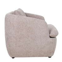 SQUARE ARMCHAIR FABRIC BEIGE PRC