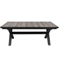 SORPRESA TABLE ALUMINIUM GREY GREY DARK 202x101xH7