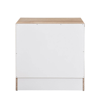 PRACTICO NIGHTSTAND 2DRAWERS CHIPBOARD WITH MELAMINE CARTA NATURAL WHITE E1 MY