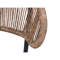 SEDAI CHAIR ALUMINIUM BLACK WALNUT 55x60xH78cm PRC