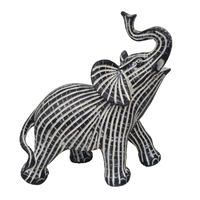HAPPY ELEPHANT 1 DECO ELEPHANT POLYRESIN BLACK WHI