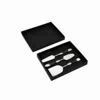 ROYAL SERVING SET STEEL RESIN BLACK 16,5x5xH0,5cm