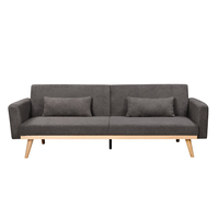 PANTA SOFA BED 3SEAT FABRIC GREY DARK E1 PRC