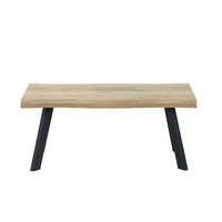 BRICK-URBAN COFFEE TABLE CHIPBOARD WITH MELAMINE CARTA NATURAL BLACK METAL 110x60xH45cm E1 PRC