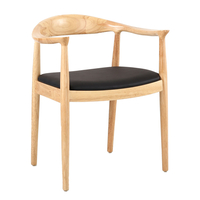 FUJI CHAIR WOOD RUBBERWOOD NATURAL BLACK FABRIC PRC