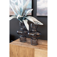 CIRKIN VASE GLASS GREY D20xH30cm PRC