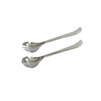 CURVE SERVING SET STEEL SILVER 28x6xH2cm IN
