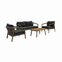 MADERA LOUNGE SET 1+2+1 ALUMINIUM NATURAL GREY PRC