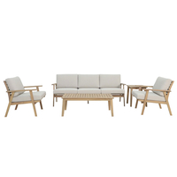 ETOILE LOUNGE SET 1+2+1 WOOD ACACIA NATURAL BEIGE