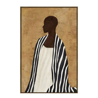 TIMELESS ELEGANCE A PAINTING DECORATIVE WITH FRAME 80x120x4 CANVAS BROWN BEIGE PP BLACK