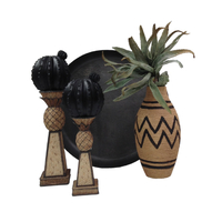 JE VEUX CANDLE HOLDER POLYRESIN BROWN 11,3x11,3xH3