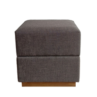 BLOCK STOOL FABRIC MUD WOOD E1 PRC