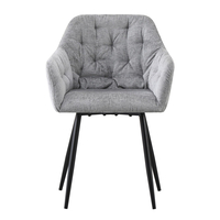 SAVVY CHAIR FABRIC GREY LIGHT METAL BLACK PRC