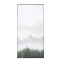 LOST IN NATURE PAINTING DECORATIVE 45x90x5 CANVAS WHITE GREEN WOOD NATURA